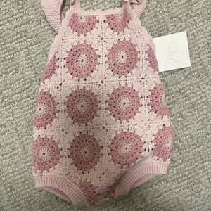 Baby Zara lavender crochet romper